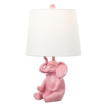 Kairi 21" Modern Shabby Chic Resin/Iron Happy Elephant LED Kids' Table Lamp with Phone Stand - JONATHAN Y